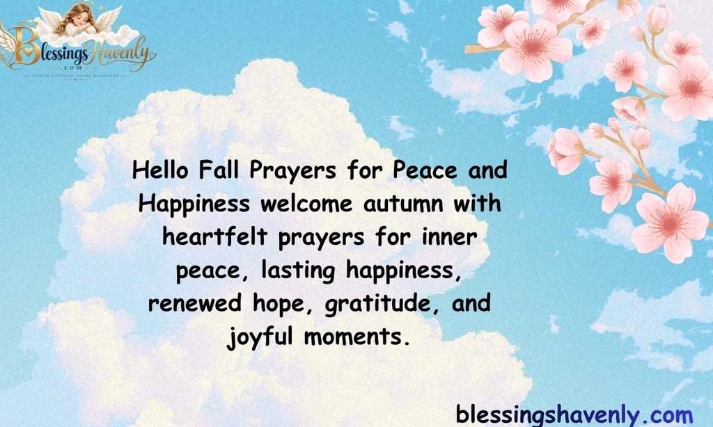 Hello Fall Prayers for Peace and Happiness
