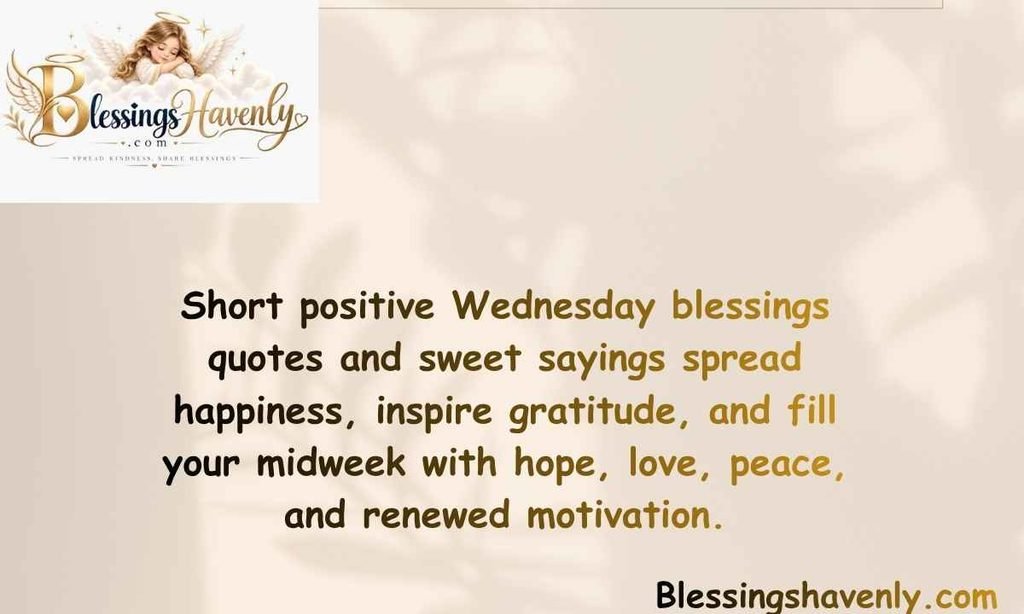 Short Positive Wednesday Blessings Quotes and Sweet Sayings